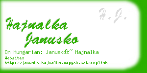 hajnalka janusko business card